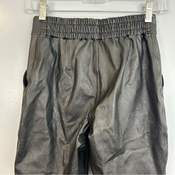SPANX Faux Leather Black Jogger Pants Vegan Size XS - Picture 7 of 12